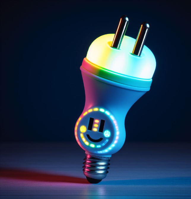 Zelfopgewekte energie in een stekker/lamp.